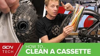 How To Get A Perfectly Clean Cassette  GCN Techs Top Tips For Cleaning Your Drivetrain [upl. by Gagne]