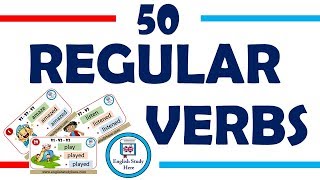 50 Most Common Regular Verbs with Pictures  Regular Verbs in English [upl. by Olivie]