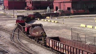 Awesome Switchers and Train Cars at the ArcelorMittal Steel Mill [upl. by Lali]