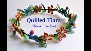 Quilling Tiara Quilled Hair Accessory Quilling JewelleryFleur quilling [upl. by Gianni946]