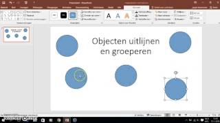 Uitlijnen en groeperen in PowerPoint 2016 [upl. by Yerag]