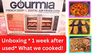 Unboxing Gourmia French Door XL Digital Air Fryer Deal from Costco 1 week used and Foods we cooked [upl. by Agemo]