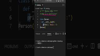 what is constructor  init in python  python constructor Hindi python shorts oops [upl. by Arvonio]