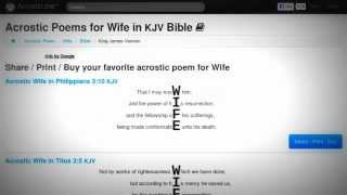 Acrostic poems about Wife [upl. by Padraig]