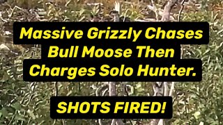 FULL LENGTH VIDEO  MASSIVE GRIZZLY CHARGES ON SOLO HUNTER [upl. by Ahsenra]