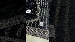 Fabric pure velvet heavy quality beautiful embroidery 😍 with shawl velvet 🔥🔥 [upl. by Ellimahs]