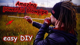 Amazing Powerful Blowpipe and Darts for it that you can easily make yourself DIY [upl. by Gabi]