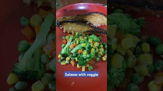 Salmon so yummy with veggies shortvideo food salmon veggiesrecipe [upl. by Prudhoe384]