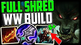 Full Shred WARWICK EATS EVERYTHING MAX DMG BUILD How to Play Warwick amp Carry Low Elo S14 [upl. by Garfinkel]