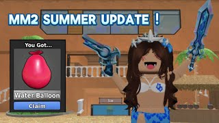 MM2 ☀️SUMMER ☀️UPDATE 2024  trick shots  funny moments 😂  ipad montage  murder mystery 🔪 [upl. by Aneeuq632]