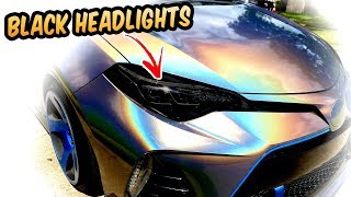 Black Headlights Tint 2017 Corolla SE mod [upl. by Sahpec688]