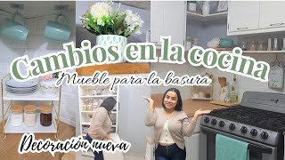 Nuevos cambios en la cocinamueble para la basura  decoración de primavera 💐🌺hogar casacocina [upl. by Frodin]