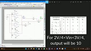 Flash type A to D converter in Multisim [upl. by Kask]