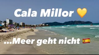 Cala Millor 💛 XXL Rundgang 🇪🇸 Meer geht nicht 💛 Mallorca 🇪🇸 schöner Strand 🌴 Wasser 25° 🏖️ 29° ☀️ [upl. by Zamora]