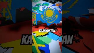 Drawing Kazakhstan Map flag 🇰🇿 Қазақстан [upl. by Niliac]