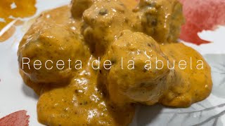 ALBONDIGAS CASERAS EN SALSA DE ALMENDRAS  Receta de la abuela tradicional [upl. by Aikkan]