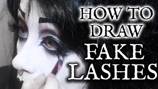 Drawing False Eyelashes Tutorial  Black Friday [upl. by Kovacev866]