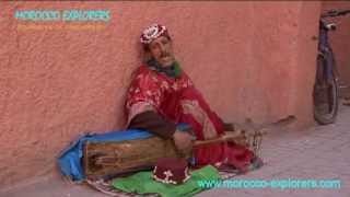 Marrakech Gnawa street performer singing traditional song [upl. by Anitsyrhc717]