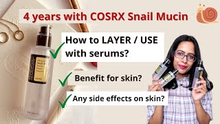 How to LAYER amp USE Cosrx Snail Mucin Essence with serums Vitamin c AHA BHA Retinol Niacinamide [upl. by Nahtanha]