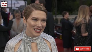 Léa Seydoux is all smiles at the No Time To Die World Premiere [upl. by Enitsud]