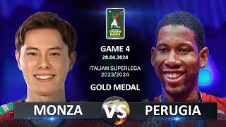 Gold Medal Matches of Italian Volleyball SuperLega 20232024  Monza vs Perugia [upl. by Neyut]