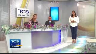 Fuerte sismo en plena transmisión en vivo de TCS Noticias [upl. by Adnilev]