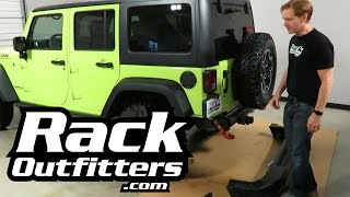 How to Remove Jeep Wrangler HardRock Steel Rear Bumber [upl. by Gnuhc132]