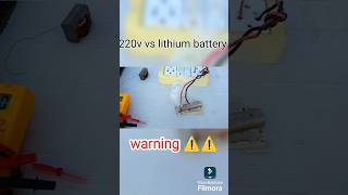 220v vs lithium battery experiment viralshort trending foryou [upl. by Bronk108]