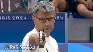 Turkish sharpshooter Yusuf Dikec takes the internet BY STORM at the Paris Olympics  NBC Sports [upl. by Aiekram]