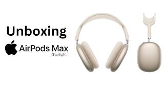 Apple AirPods Max Starlight Unboxing [upl. by Sdlonyer13]