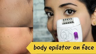 Testing Philips Body Epilator On Face  Facial Hair Remover Major Discovery [upl. by Melamie]