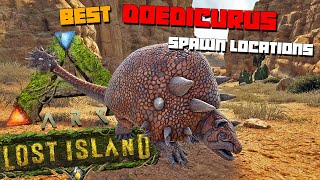 ARK Lost Island  DOEDICURUS Spawn Locations amp BEST Spots To Find Your Stone Farmers [upl. by Nivi]