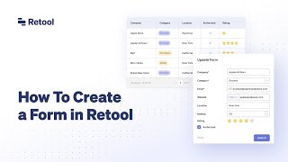 How to create a form in Retool [upl. by Ainahtan409]