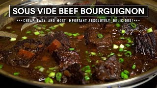 Sous Vide BEEF BOURGUIGNON Perfection  Affordable and Delicious [upl. by Gottwald]