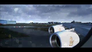 A380 Emirates Landing at Gatwick EGKK [upl. by Jermyn]