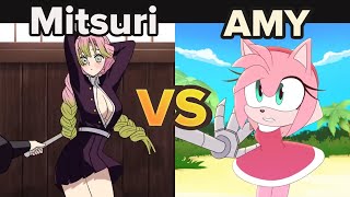 Zero Two Dodging Meme  Mitsuri VS Amy [upl. by Annoif]