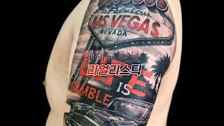 quot예제로타투quot리얼리스틱블랙앤그레이남자타투어깨타투수원타투타투수강black and grayrealistic tattoo치카노 [upl. by Ebocaj]