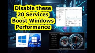 Slow Windows Disable 20 services to increase performance  Windows 10  11 [upl. by Ebaj]