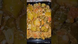 shortvideo  Quinoa  sauteed okra and chicken [upl. by Nador]