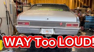 Installing a 3 inch exhaust kit on a 74 Chevy Nova [upl. by Pas]