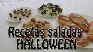 4 recetas SALADAS para HALLOWEEN muy fáciles [upl. by Anetsirhc625]