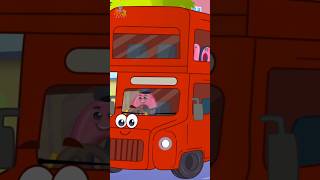 Wheels On The Bus Double Decker shorts vehiclerhymes kidssongs preschool [upl. by Oznofla]