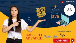 Mastering Exception Handling in Java Using throw and throws [upl. by Weasner]