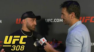 Alex Volkanovski reacts to Ilia Topuria knockout out Max Holloway at UFC 308  ESPN MMA [upl. by Mw]