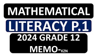 P1 MATHEMATICAL LITERACY GRADE 2024 12 FINAL EXAM PREP THUNDEREDUC KZN [upl. by Silenay]