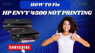 Fix HP Envy 4500 not printing Problem  Printer Not Printing [upl. by Ihsir]