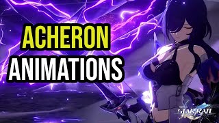 Honkai Star Rail  Acheron Animations in Slow Motion [upl. by Bonny]