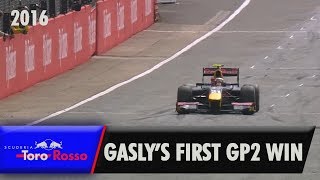 Pierre Gaslys First Win In GP2 2016 [upl. by Ymorej48]