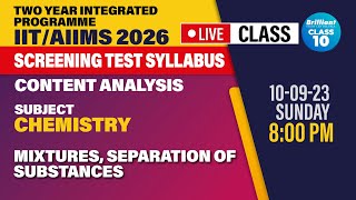 MIXTURES SEPARATION OF SUBSTANCES  LIVE  CHEMISTRY  10092023  0800 PM [upl. by Neggem]