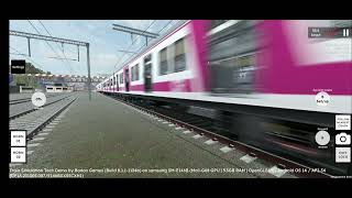 Long local train crossing in RG train tech demo [upl. by Eitac]